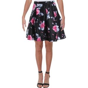 Sequin Hearts Juniors Womens Floral Mini A-Line Skirt